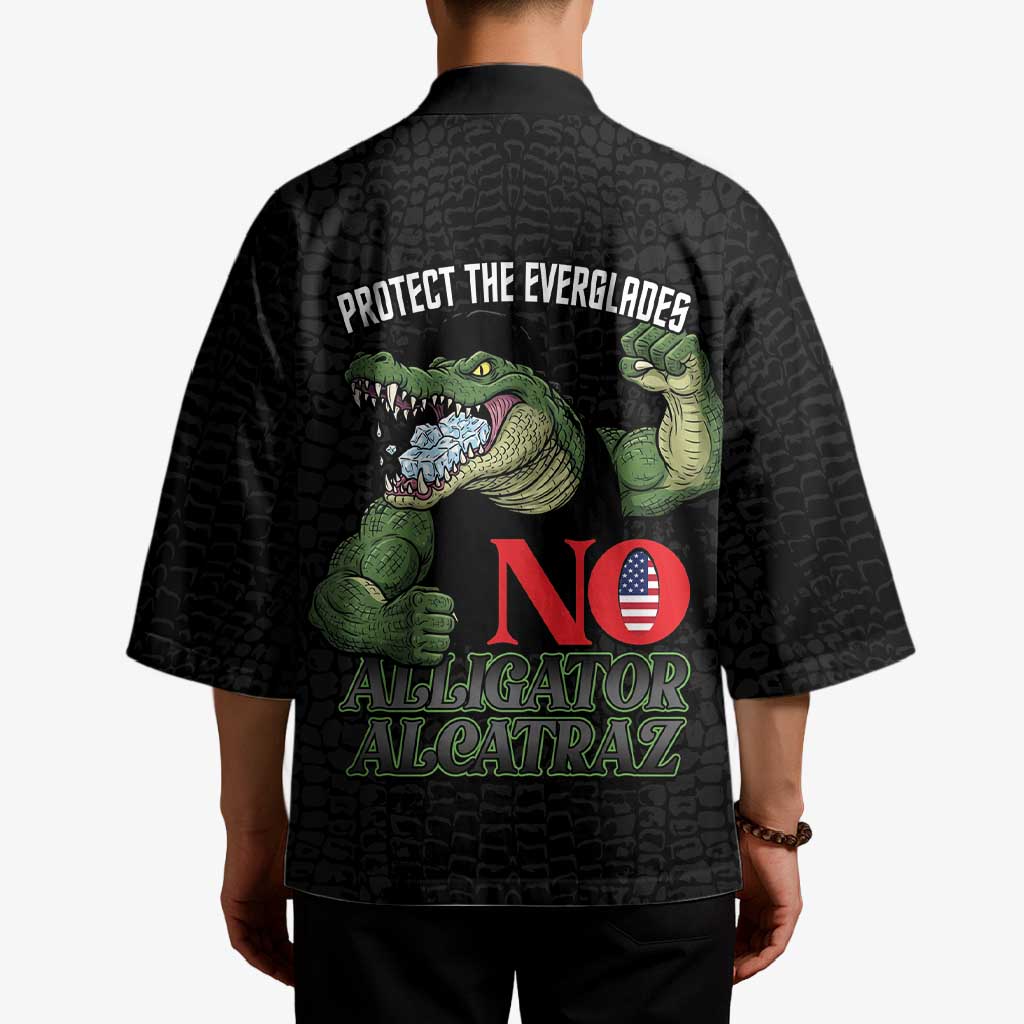 Protect The Everglades Kimono Gator No Alligator Alcatraz - Wonder Print Shop
