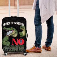 Protect The Everglades Luggage Cover Gator No Alligator Alcatraz - Wonder Print Shop