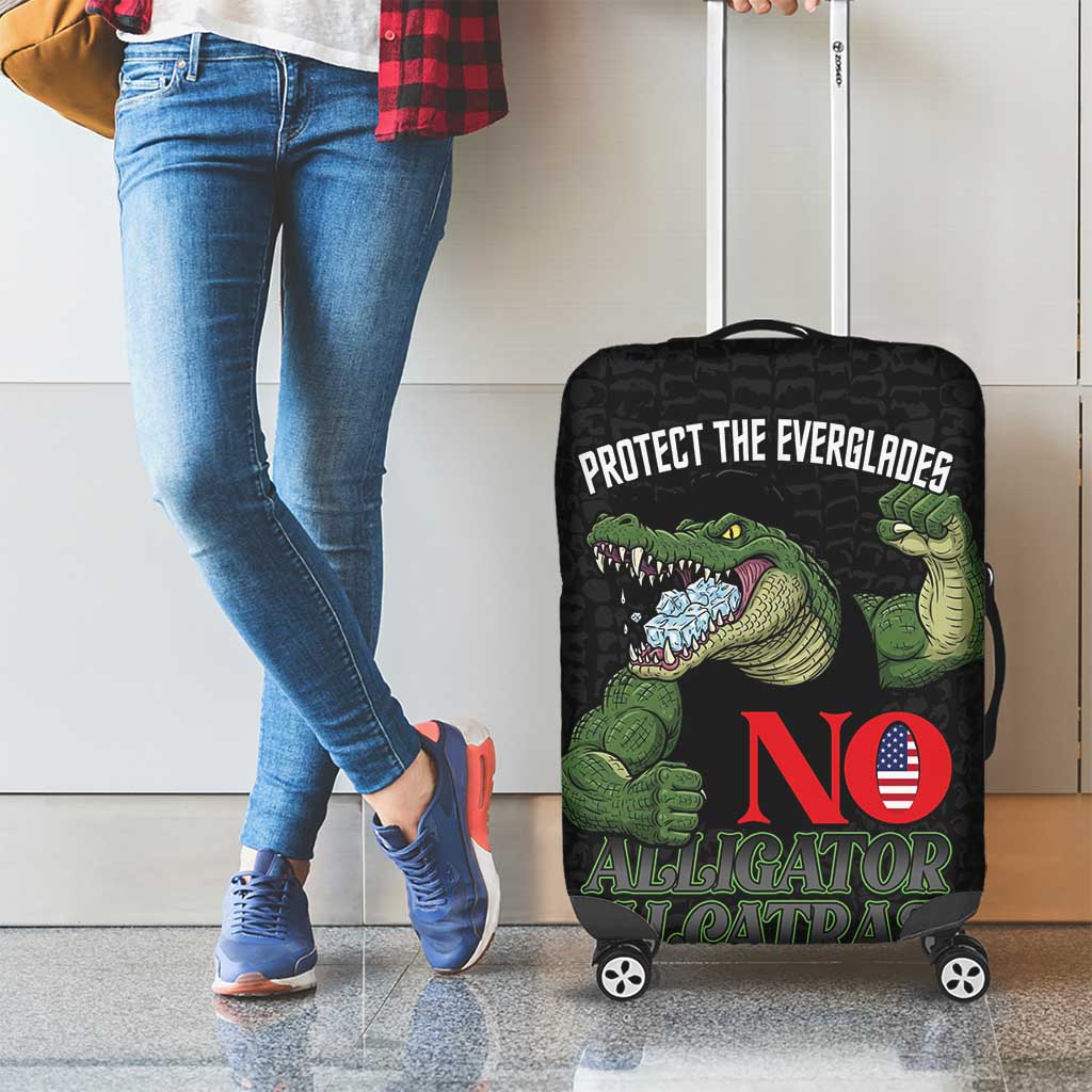 Protect The Everglades Luggage Cover Gator No Alligator Alcatraz - Wonder Print Shop