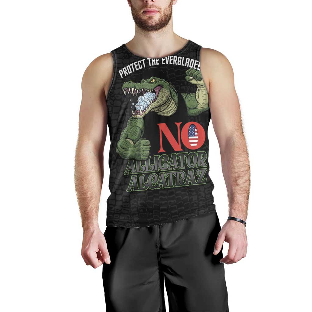 Protect The Everglades Men Tank Top Gator No Alligator Alcatraz - Wonder Print Shop