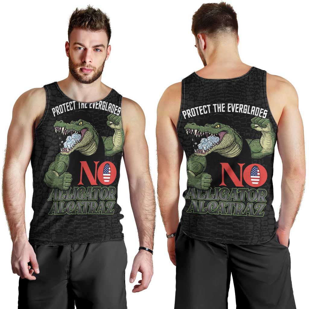 Protect The Everglades Men Tank Top Gator No Alligator Alcatraz - Wonder Print Shop
