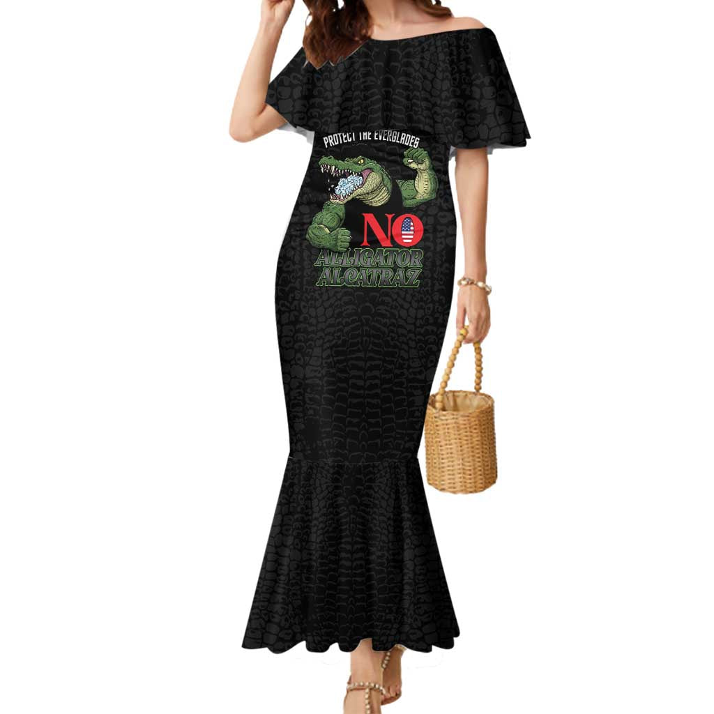 Protect The Everglades Mermaid Dress Gator No Alligator Alcatraz - Wonder Print Shop