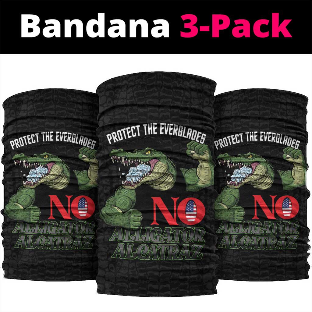 Protect The Everglades Neck Gaiter Gator No Alligator Alcatraz - Wonder Print Shop