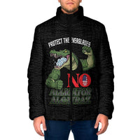 Protect The Everglades Padded Jacket Gator No Alligator Alcatraz - Wonder Print Shop