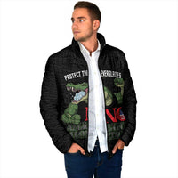 Protect The Everglades Padded Jacket Gator No Alligator Alcatraz - Wonder Print Shop