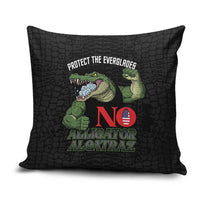 Protect The Everglades Pillow Cover Gator No Alligator Alcatraz - Wonder Print Shop