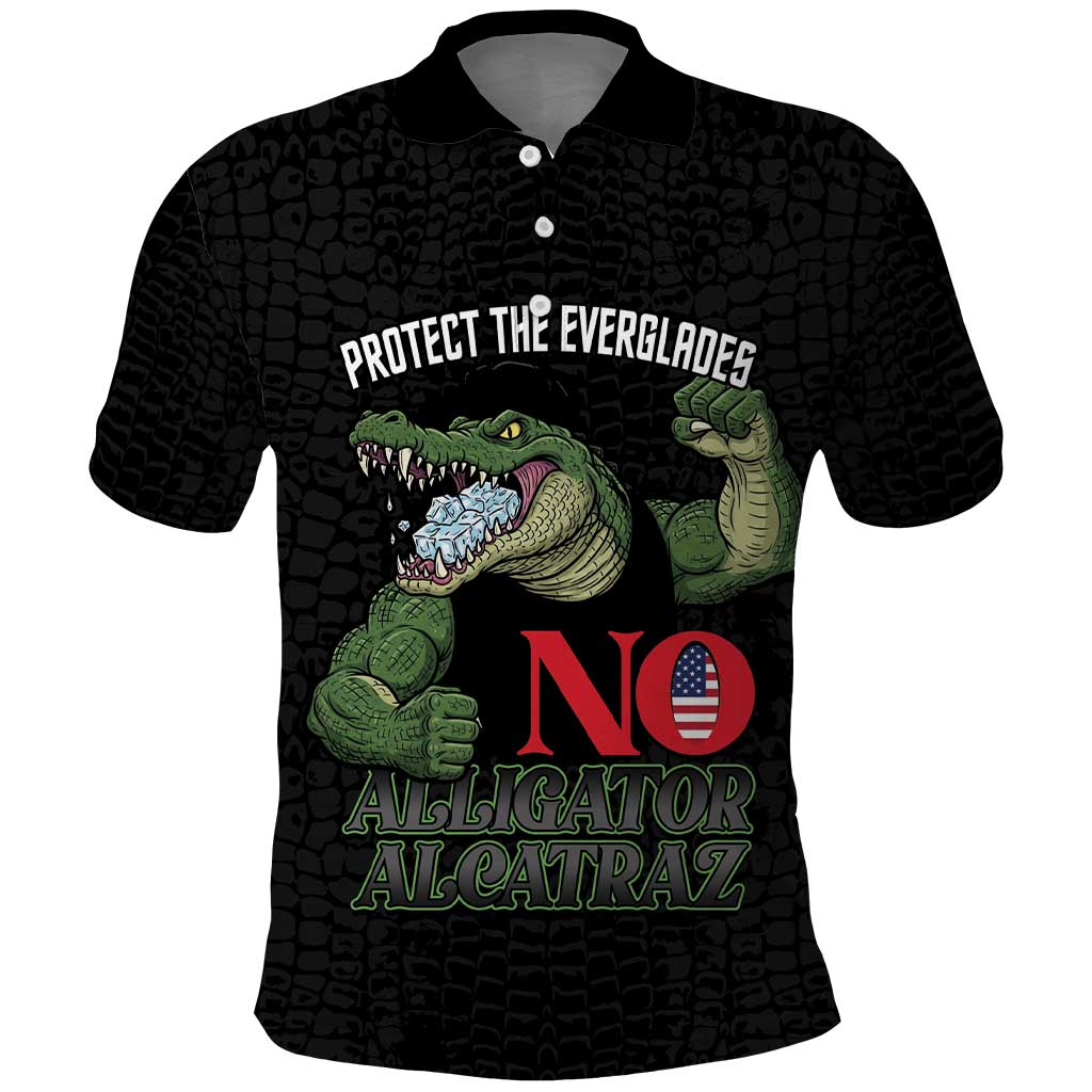 Protect The Everglades Polo Shirt Gator No Alligator Alcatraz - Wonder Print Shop