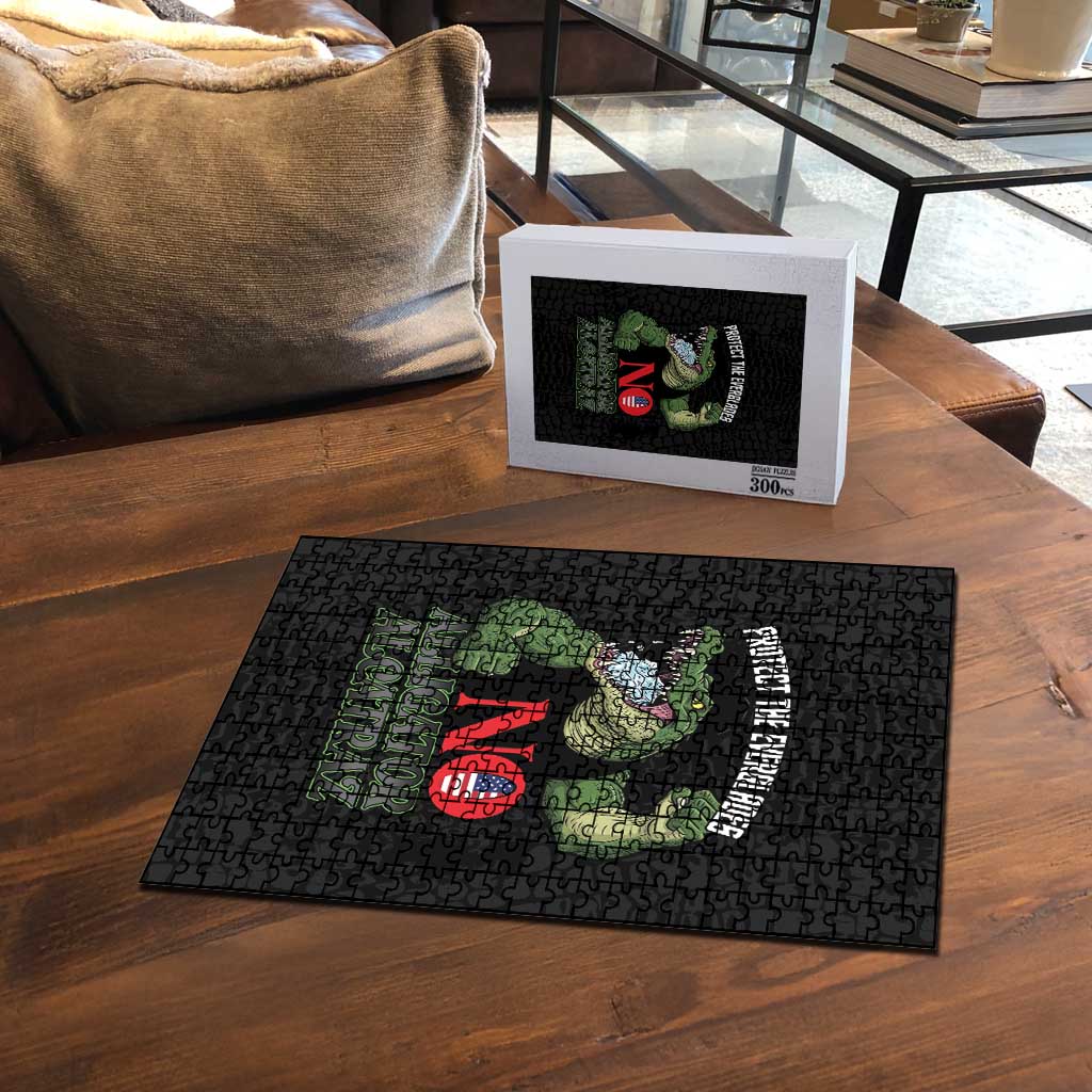 Protect The Everglades Puzzle Gator No Alligator Alcatraz - Wonder Print Shop