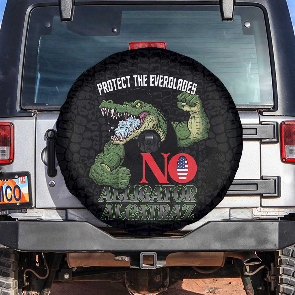 Protect The Everglades Spare Tire Cover Gator No Alligator Alcatraz - Wonder Print Shop