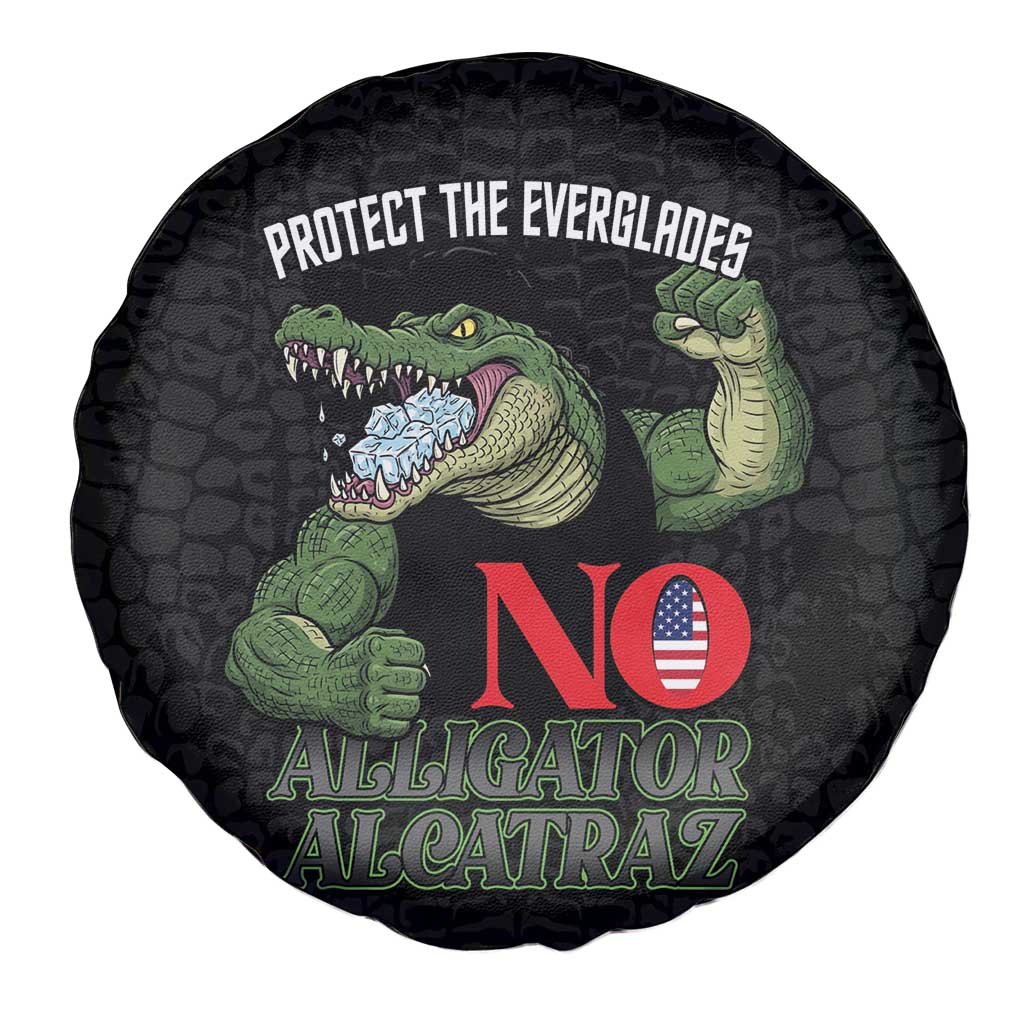 Protect The Everglades Spare Tire Cover Gator No Alligator Alcatraz - Wonder Print Shop