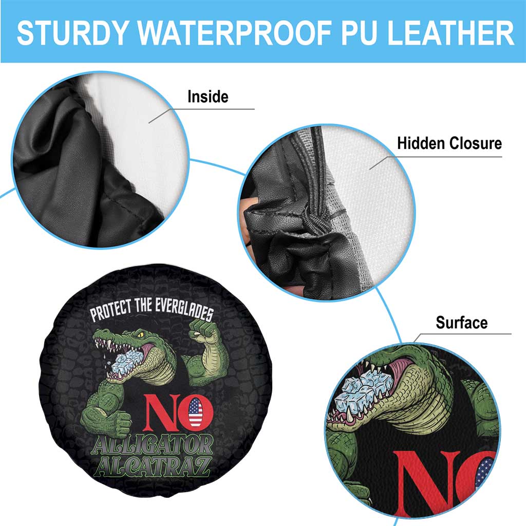 Protect The Everglades Spare Tire Cover Gator No Alligator Alcatraz - Wonder Print Shop