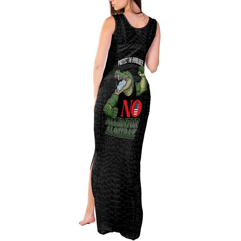 Protect The Everglades Tank Maxi Dress Gator No Alligator Alcatraz - Wonder Print Shop