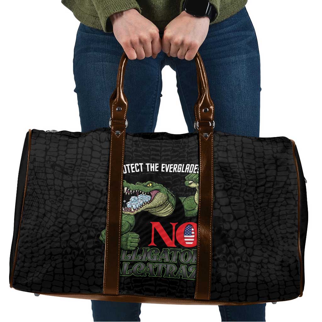 Protect The Everglades Travel Bag Gator No Alligator Alcatraz - Wonder Print Shop