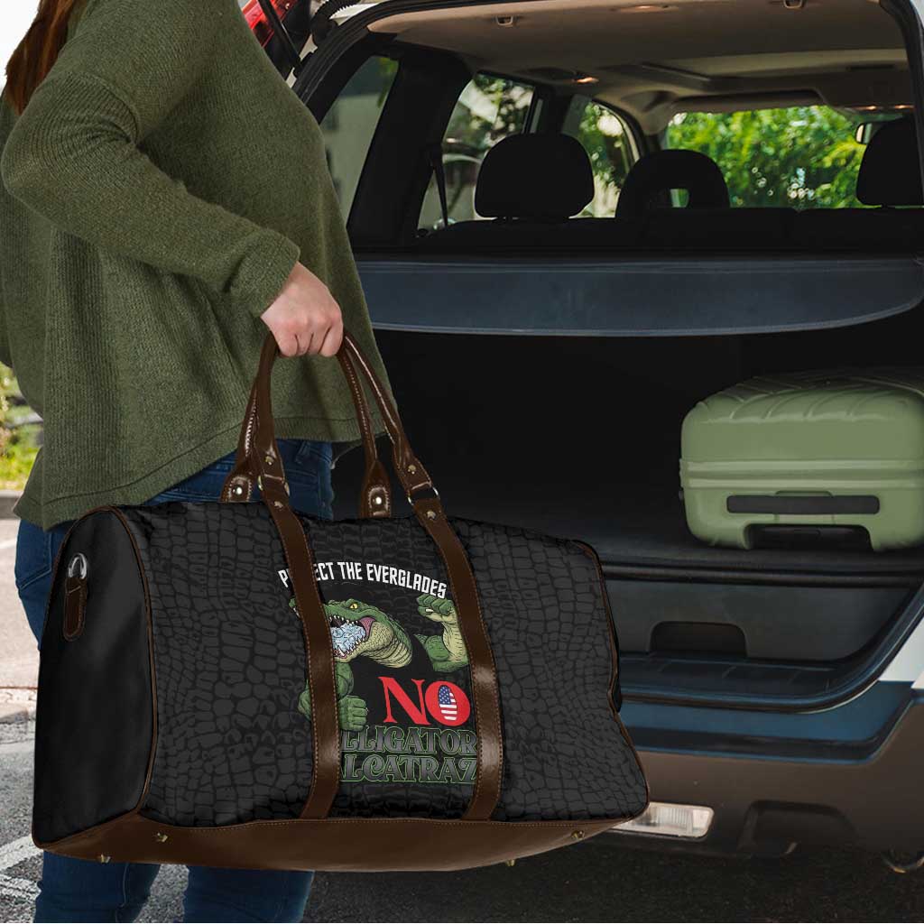 Protect The Everglades Travel Bag Gator No Alligator Alcatraz - Wonder Print Shop