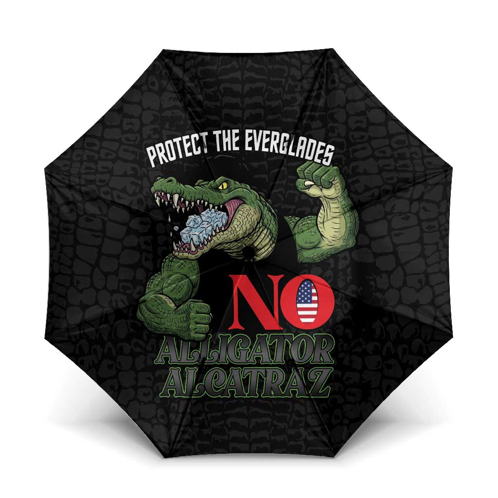 Protect The Everglades Umbrella Gator No Alligator Alcatraz - Wonder Print Shop