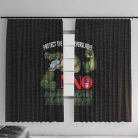 Protect The Everglades Window Curtain Gator No Alligator Alcatraz - Wonder Print Shop