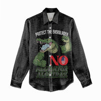 Protect The Everglades Women Casual Shirt Gator No Alligator Alcatraz - Wonder Print Shop