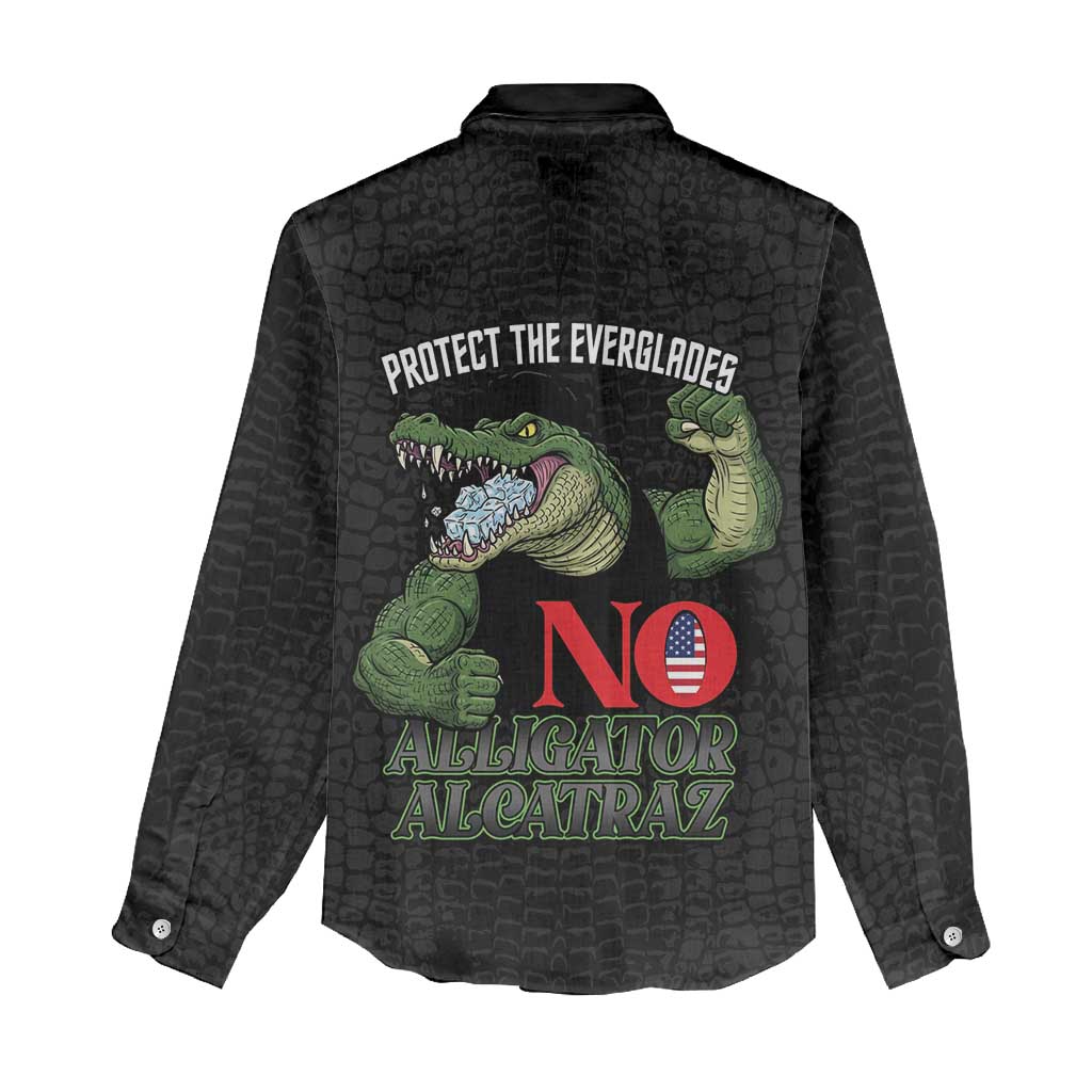 Protect The Everglades Women Casual Shirt Gator No Alligator Alcatraz - Wonder Print Shop