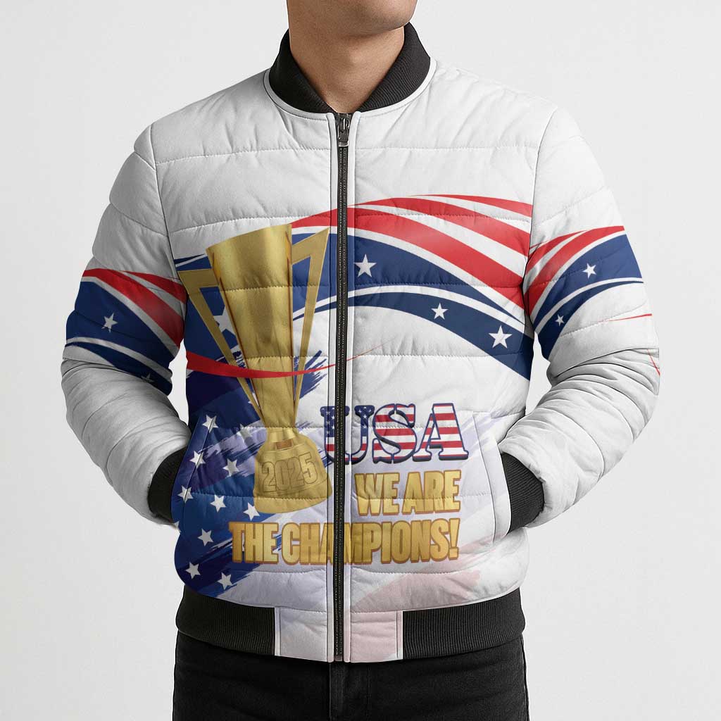 United States Soccer Bomber Puffer Jacket 2025 USA Champions - Wonder Print Shop