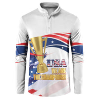 Personalized United States Soccer Button Sweatshirt 2025 USA Champions - Wonder Print Shop