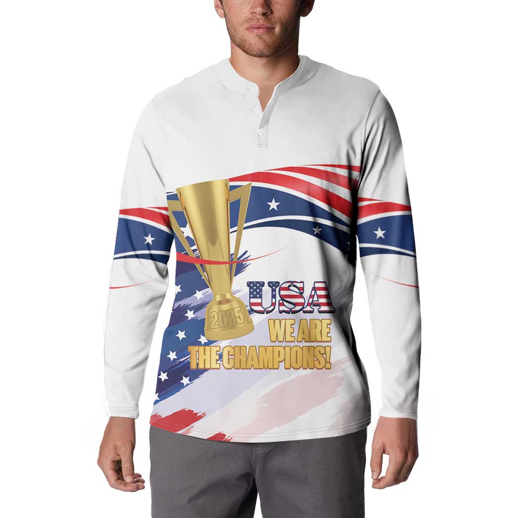 Personalized United States Soccer Button Sweatshirt 2025 USA Champions - Wonder Print Shop