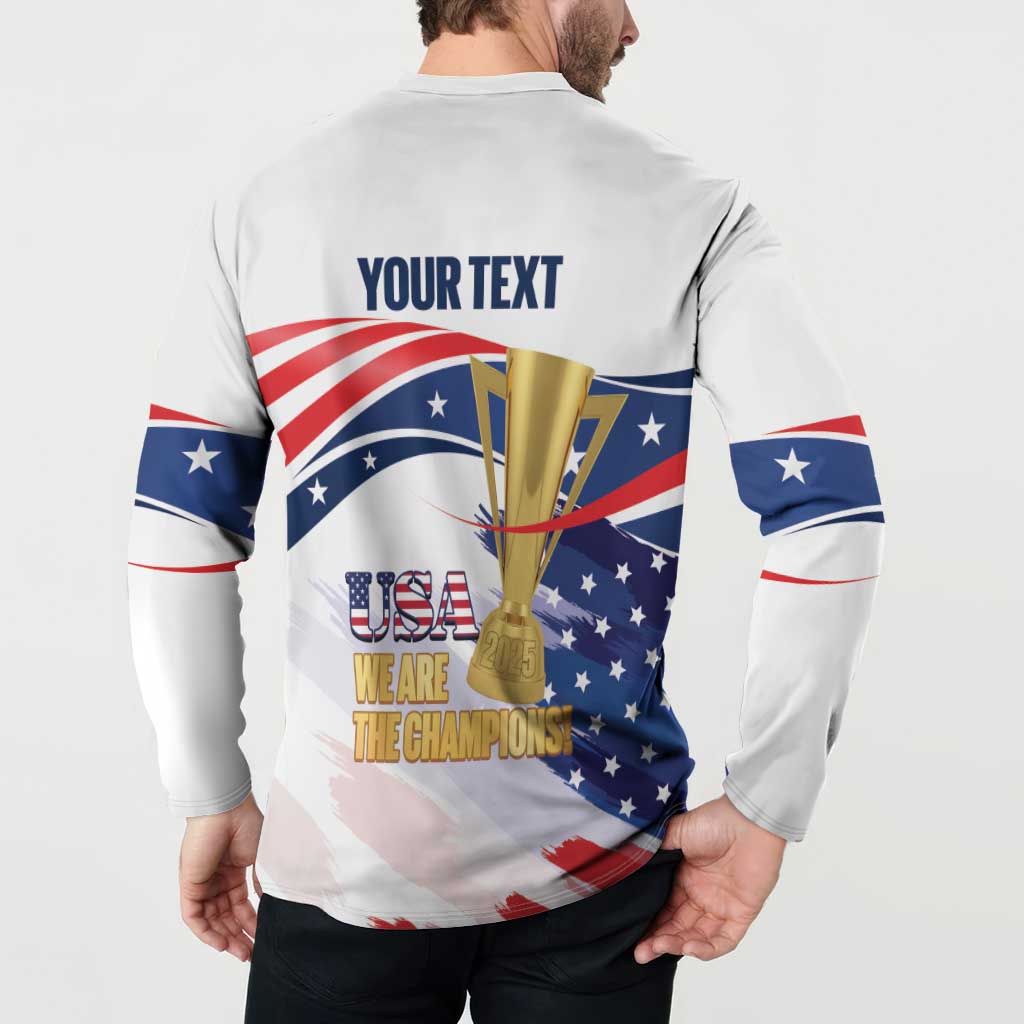 Personalized United States Soccer Button Sweatshirt 2025 USA Champions - Wonder Print Shop