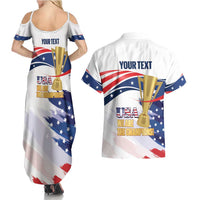 Personalized United States Soccer Couples Matching Summer Maxi Dress and Hawaiian Shirt 2025 USA Champions - Wonder Print Shop