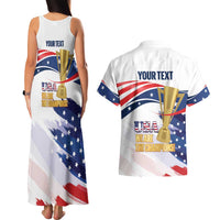 Personalized United States Soccer Couples Matching Tank Maxi Dress and Hawaiian Shirt 2025 USA Champions - Wonder Print Shop