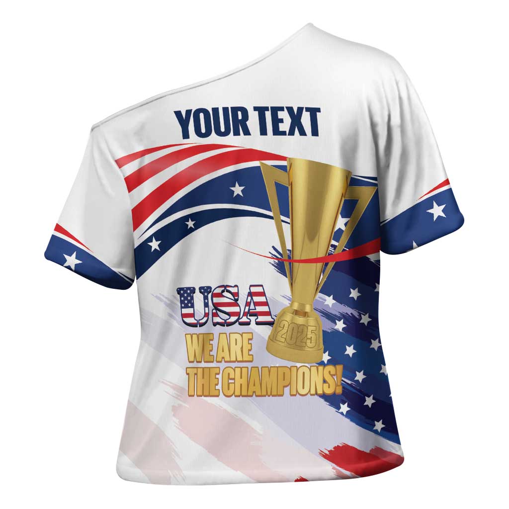 United States Soccer Cross Shoulder Shirt 2025 USA Champions - Wonder Print Shop
