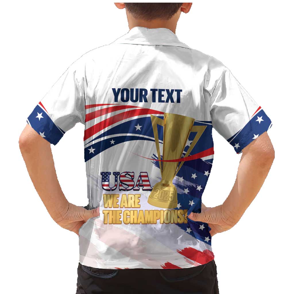 Personalized United States Soccer Family Matching Mermaid Dress and Hawaiian Shirt 2025 USA Champions - Wonder Print Shop