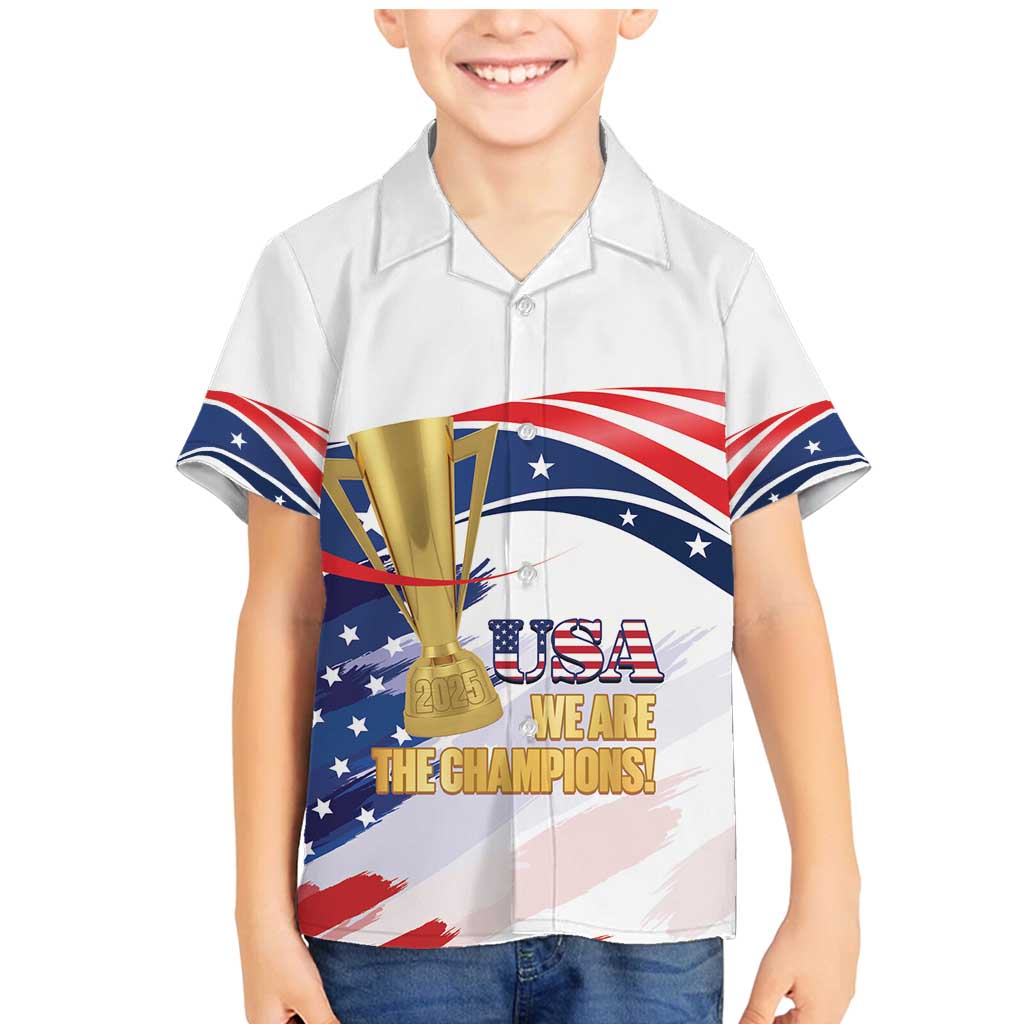 Personalized United States Soccer Family Matching Mermaid Dress and Hawaiian Shirt 2025 USA Champions - Wonder Print Shop