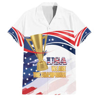 Personalized United States Soccer Family Matching Off Shoulder Short Dress and Hawaiian Shirt 2025 USA Champions - Wonder Print Shop