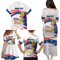 Personalized United States Soccer Family Matching Puletasi and Hawaiian Shirt 2025 USA Champions - Wonder Print Shop