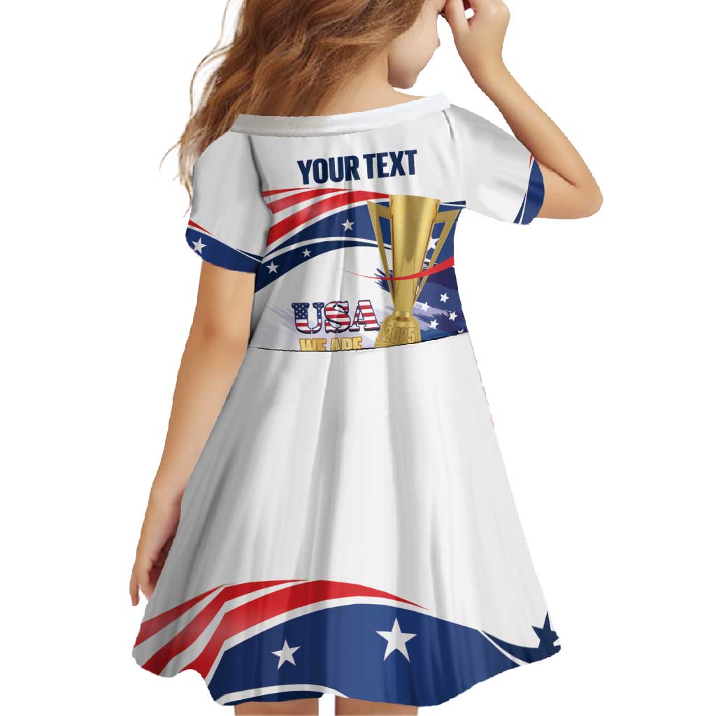 Personalized United States Soccer Family Matching Short Sleeve Bodycon Dress and Hawaiian Shirt 2025 USA Champions - Wonder Print Shop