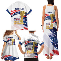 Personalized United States Soccer Family Matching Tank Maxi Dress and Hawaiian Shirt 2025 USA Champions - Wonder Print Shop
