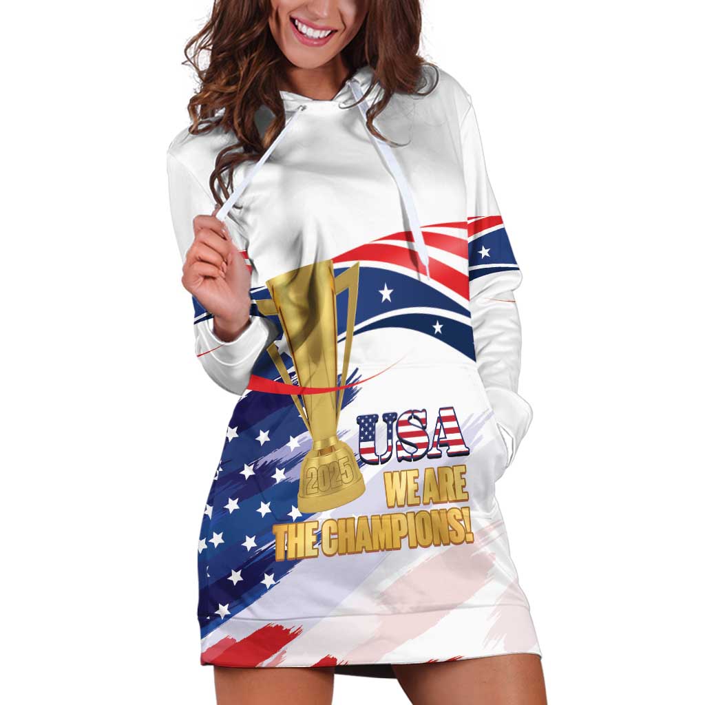 Personalized United States Soccer Hoodie Dress 2025 USA Champions - Wonder Print Shop