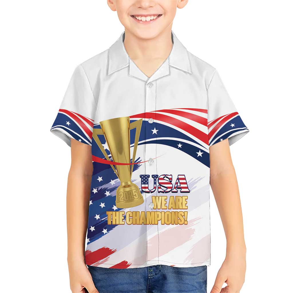 Personalized United States Soccer Kid Hawaiian Shirt 2025 USA Champions - Wonder Print Shop