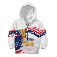 Personalized United States Soccer Kid Hoodie 2025 USA Champions - Wonder Print Shop