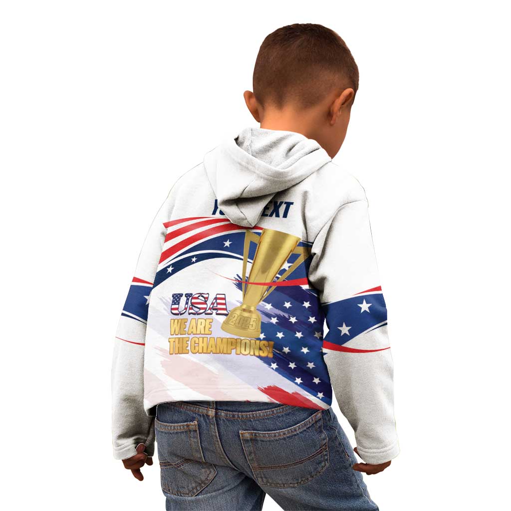 Personalized United States Soccer Kid Hoodie 2025 USA Champions - Wonder Print Shop