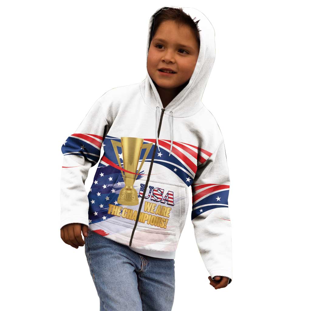 Personalized United States Soccer Kid Hoodie 2025 USA Champions - Wonder Print Shop