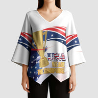United States Soccer Kimono Sleeve Blouse 2025 USA Champions - Wonder Print Shop