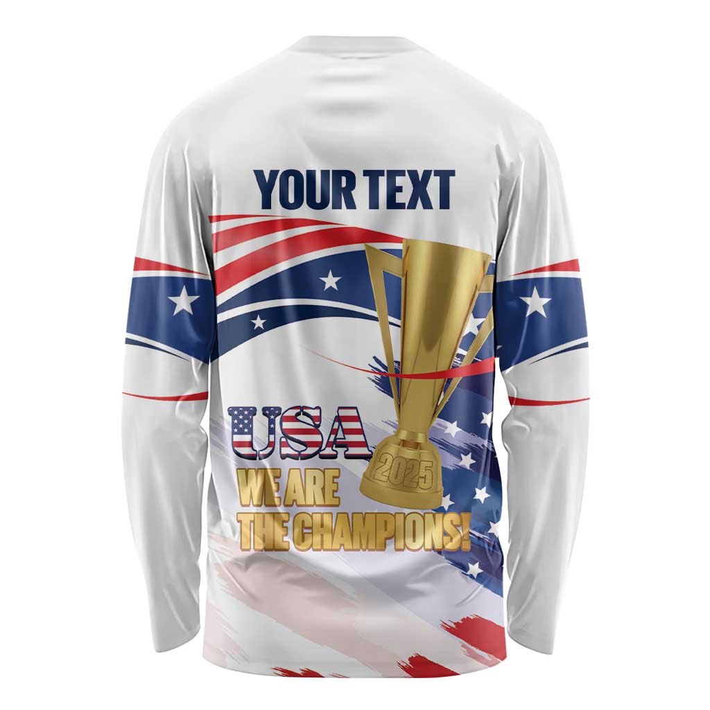 Personalized United States Soccer Long Sleeve Shirt 2025 USA Champions - Wonder Print Shop