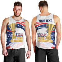 Personalized United States Soccer Men Tank Top 2025 USA Champions - Wonder Print Shop