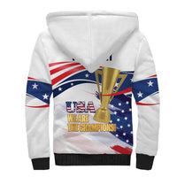 Personalized United States Soccer Sherpa Hoodie 2025 USA Champions - Wonder Print Shop