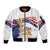 Personalized United States Soccer Sleeve Zip Bomber Jacket 2025 USA Champions - Wonder Print Shop