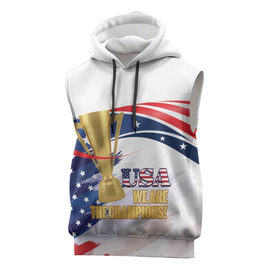 United States Soccer Sleeveless Hoodie 2025 USA Champions - Wonder Print Shop