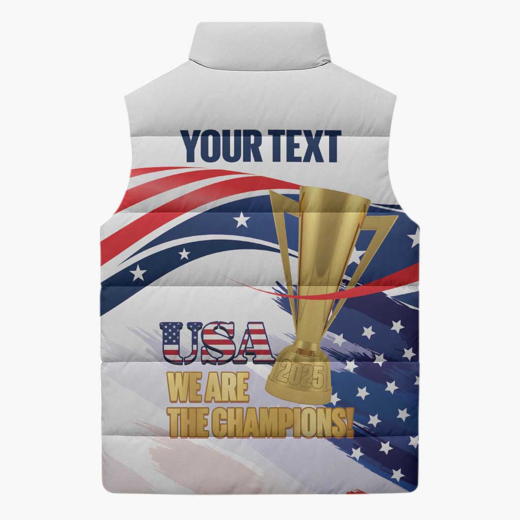 United States Soccer Sleeveless Puffer Jacket 2025 USA Champions - Wonder Print Shop