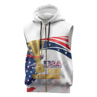 United States Soccer Sleeveless Zip Hoodie 2025 USA Champions - Wonder Print Shop