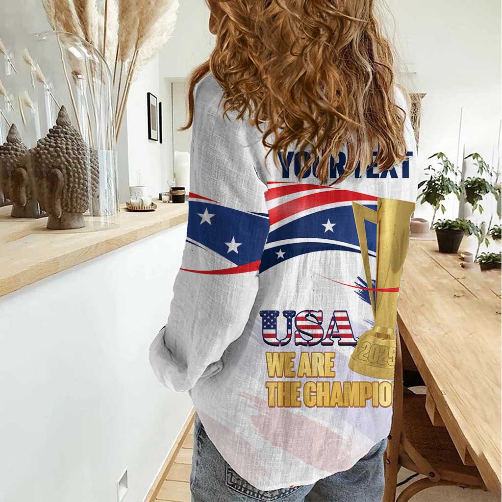 Personalized United States Soccer Women Casual Shirt 2025 USA Champions - Wonder Print Shop