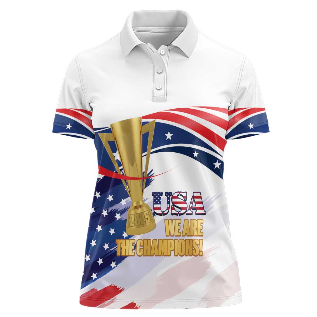 Personalized United States Soccer Women Polo Shirt 2025 USA Champions - Wonder Print Shop